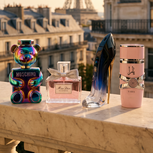 MISS DIOR, MOSCHINO TOY 2 PEARL, YARA ROSA, GOOD GIRL LEGERE