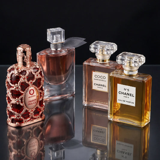 AMBER ROUGE, LA VIE EST BELLE, COCO MADM, COCO N5