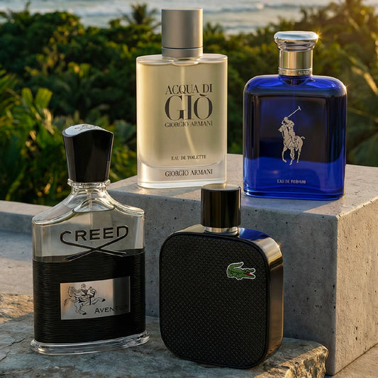 AQUA DE GIO, LACOSTE BLACK, POLO, CREED